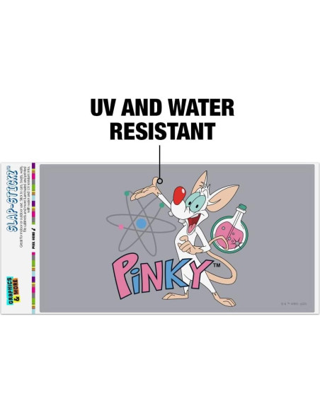 Adhesivo Pinky y el Cerebro 19.3x10.2cm Gráfico Automotriz