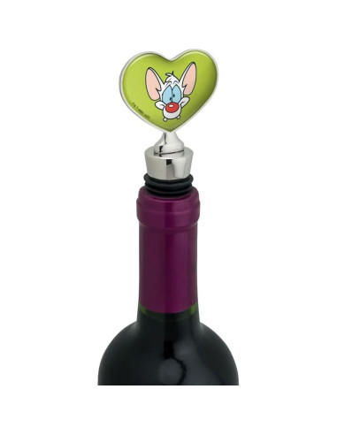 Tapón de Botella de Vino Corazón Pinky y el Cerebro
