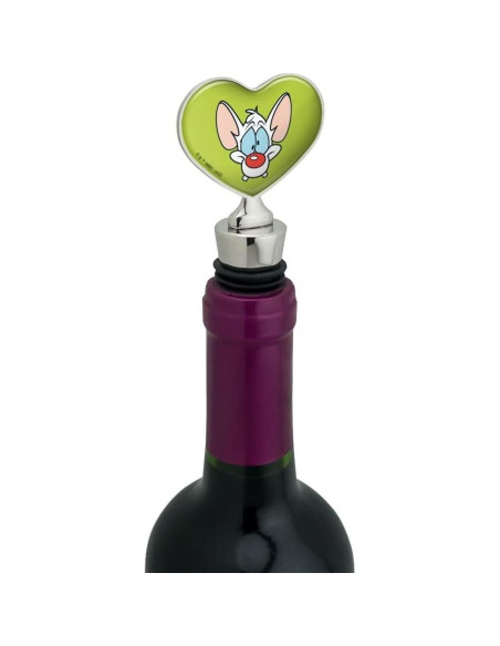 Tapón de Botella de Vino Corazón Pinky y el Cerebro