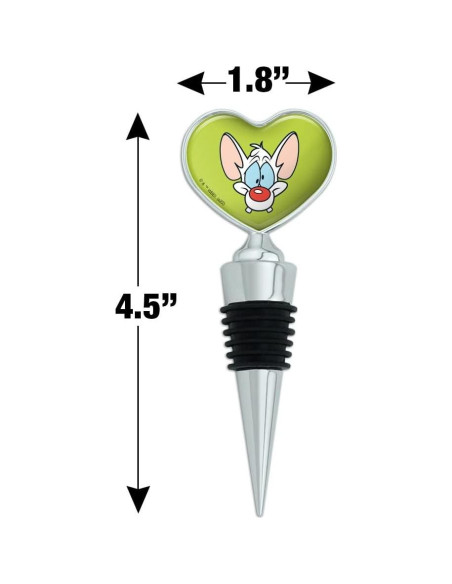 Tapón de Botella de Vino Corazón Pinky y el Cerebro