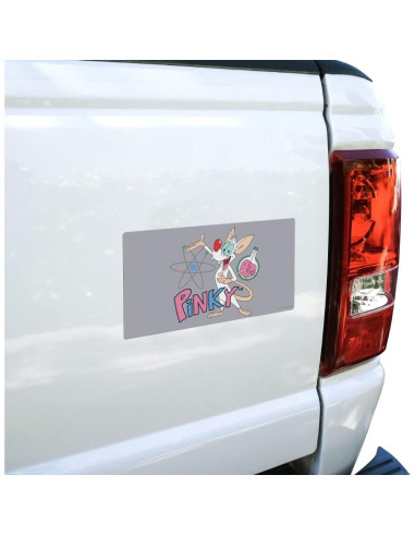 Adhesivo Pinky y el Cerebro 19.3x10.2cm Gráfico Automotriz