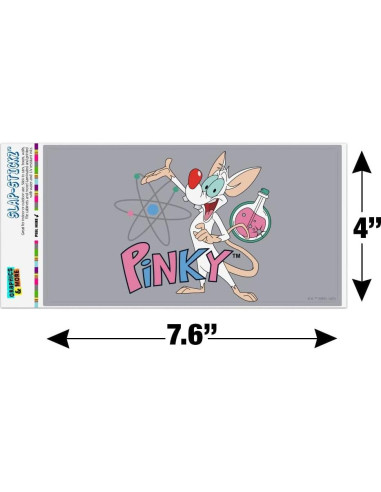 Adhesivo Pinky y el Cerebro 19.3x10.2cm Gráfico Automotriz