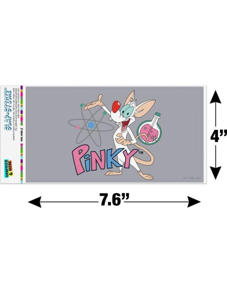 Adhesivo Pinky y el Cerebro 19.3x10.2cm Gráfico Automotriz