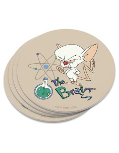 Posavasos Pinky y El Cerebro - Set de 4 - Gráfico Multicolor