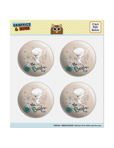 Stickers Puffy Pinky y El Cerebro - 4 Stickers 5.08 cm