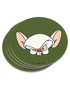 Juego de Posavasos Pinky y el Cerebro - 4 Piezas Multicolor
