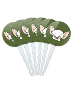 Picks de Cupcake Pinky y El Cerebro - Set de 6 - Graphics & More