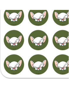 Pegatinas Transparentes Pinky y el Cerebro - 50 Unidades 2