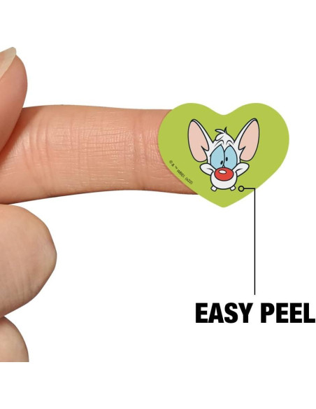 Pegatinas Corazón Pinky y El Cerebro - 50 Unidades Mate Pegatinas Corazón Pinky y El Cerebro - 50 Unidades Mate