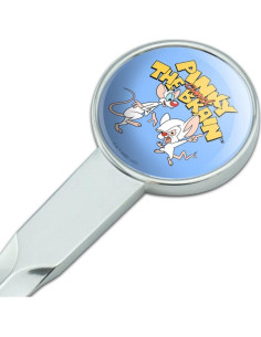 Abre Cartas Metal Cromado Pinky y Cerebro 17.3cm 2