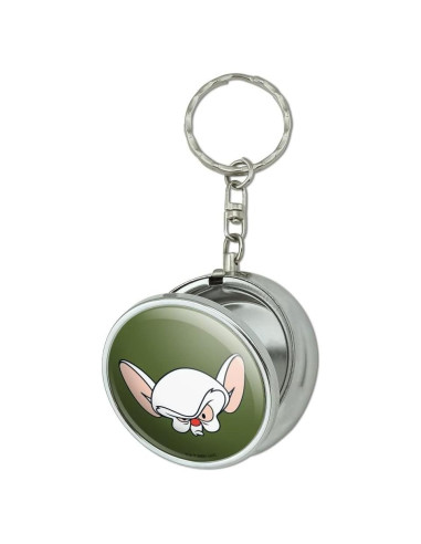 Cenicero de Metal Pinky y el Cerebro con Soporte para Cigarrillos