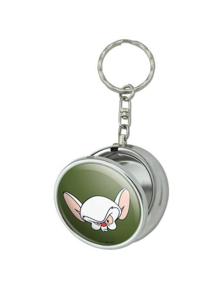 Cenicero de Metal Pinky y el Cerebro con Soporte para Cigarrillos