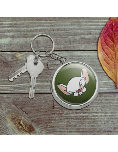 Cenicero de Metal Pinky y el Cerebro con Soporte para Cigarrillos