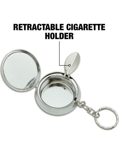 Cenicero de Metal Pinky y el Cerebro con Soporte para Cigarrillos