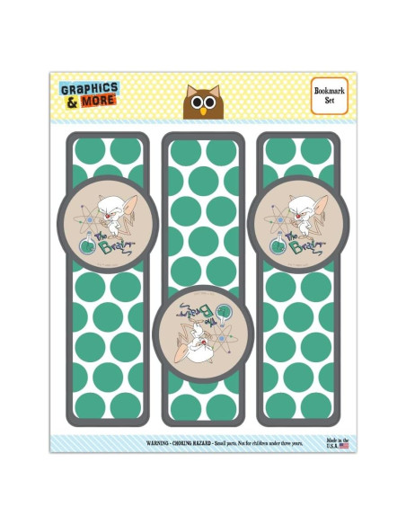 Conjunto de 3 Marcadores Laminados Pinky y El Cerebro