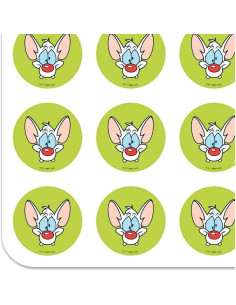 Pegatinas Transparentes Pinky y El Cerebro - 50 Unidades 2