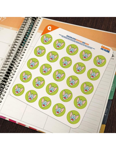 Pegatinas Transparentes Pinky y El Cerebro - 50 Unidades