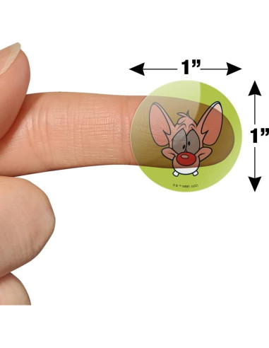 Pegatinas Transparentes Pinky y El Cerebro - 50 Unidades