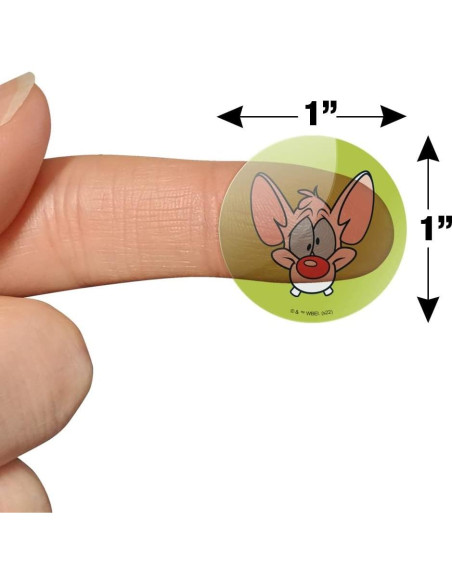 Pegatinas Transparentes Pinky y El Cerebro - 50 Unidades