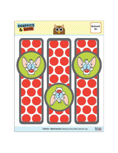 Conjunto de 3 Marcadores Laminados Pinky y El Cerebro