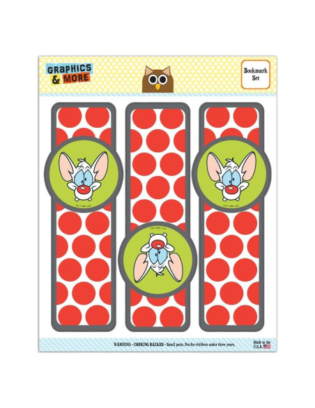 Conjunto de 3 Marcadores Laminados Pinky y El Cerebro Conjunto de 3 Marcadores Laminados Pinky y El Cerebro
