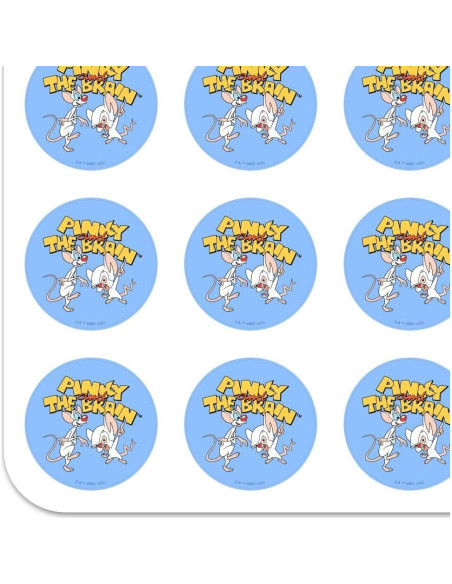 Pegatinas Transparentes Pinky y el Cerebro - 50 Unidades