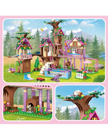 Juego de Construcción Casa en el Árbol Shantou 1050 Piezas
