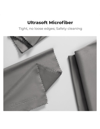 Paquete de 4 paños de microfibra K&F Concept 40x40 cm gris