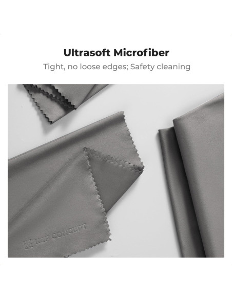 Paquete de 4 paños de microfibra K&F Concept 40x40 cm gris Paquete de 4 paños de microfibra K&F Concept 40x40 cm gris