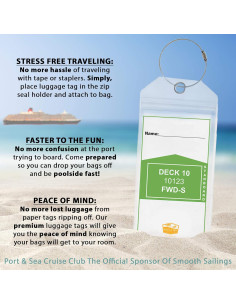 Etiquetas de Equipaje Port & Sea para Cruceros - 19x10 cm 2