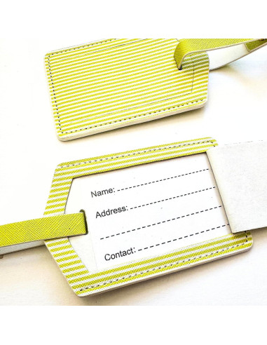 Etiquetas de Equipaje Sprinkles & Confetti - Paquete de 2 Limón Cítrico