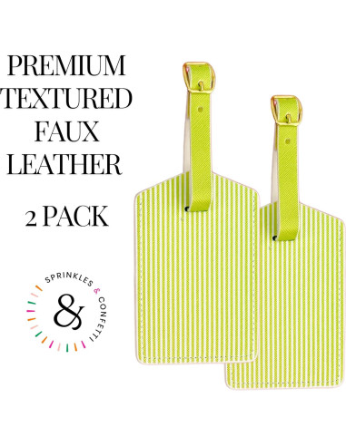 Etiquetas de Equipaje Sprinkles & Confetti - Paquete de 2 Limón Cítrico