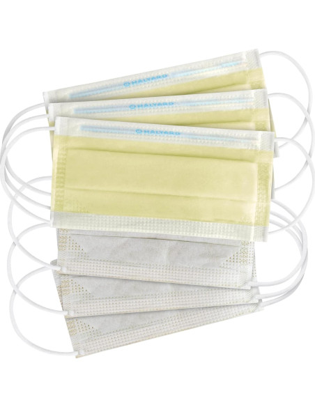 Máscara de Procedimiento Desechable Halyard Nivel 1 Amarilla