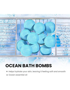 Juego de 10 Bombas de Baño BODY & EARTH 99.22 g Aroma Océano 2