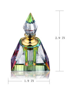 Botella de Perfume Vintage Rellenable H&D 3ml Vidrio Pirámide 2