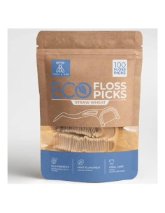 Palillos de Hilo Ecológicos Tony&Ash 100 Unidades Sabor Menta