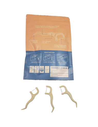 Palillos de Hilo Ecológicos Tony&Ash 100 Unidades Sabor Menta