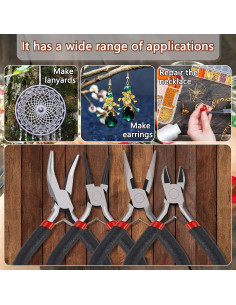 Juego de 4 Alicates de Joyería URSKYTOUS - Herramientas de Metal 2