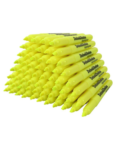 Marcadores Amarillos Dabo&Shobo - 60 Piezas Punta Biselada