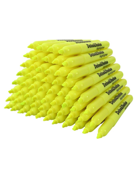 Marcadores Amarillos Dabo&Shobo - 60 Piezas Punta Biselada