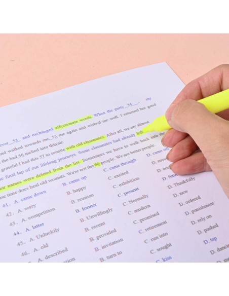 Marcadores Amarillos Dabo&Shobo - 60 Piezas Punta Biselada