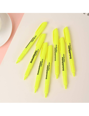 Marcadores Amarillos Dabo&Shobo - 60 Piezas Punta Biselada