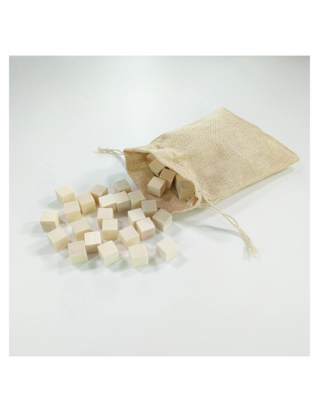 100 Cubos de Madera sin Terminar Kang&Chang 1.52 cm para DIY