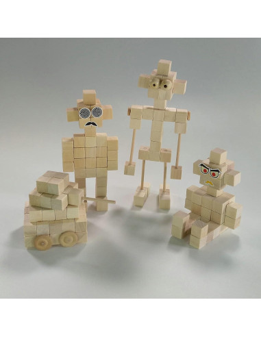 100 Cubos de Madera sin Terminar Kang&Chang 1.52 cm para DIY