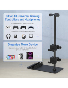 Soporte para Auriculares y Controladores MANMUVIMO - 1 Auricular + 4 Controladores 2