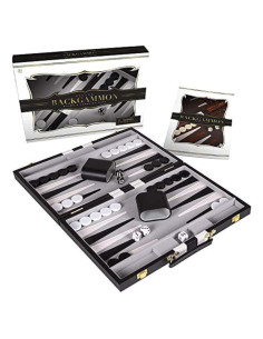 Juego de Backgammon Crazy Games 45.7 cm Negro con Estuche