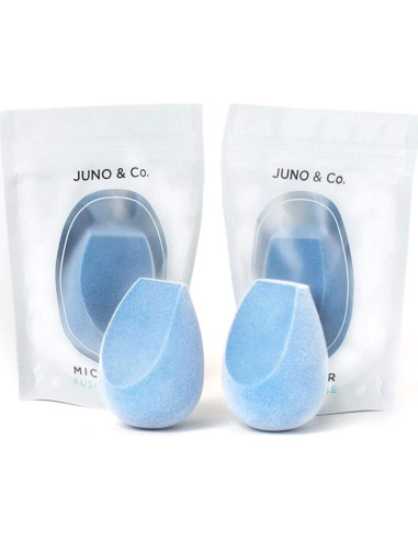 Esponjas de Maquillaje JUNO & Co. - Paquete de 4 Microfibra