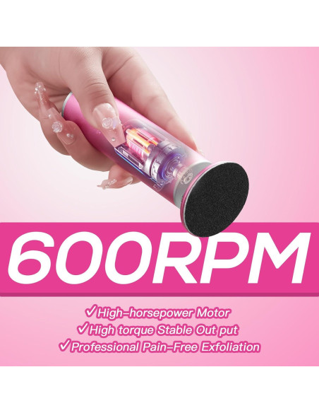 Removedor de Callos Eléctrico KOYYTO Rosa con 60 Discos