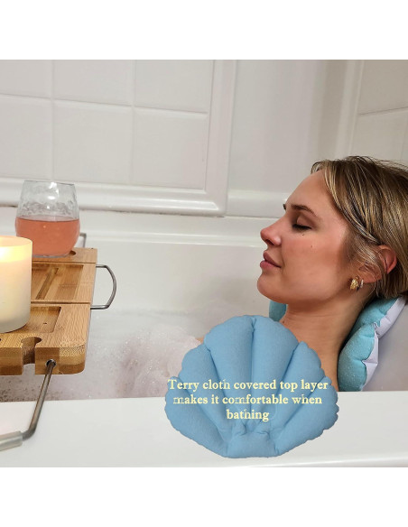 Almohada de Baño Inflable Cool & Fresh - 2 Unidades con Ventosas