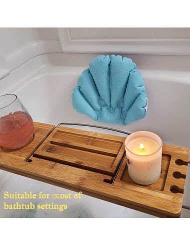 Almohada de Baño Inflable Cool & Fresh - 2 Unidades con Ventosas